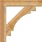 Ekena Millwork Merced Block Rough Sawn Bracket w/ Offset Brace, Western Red Cedar, 6"W x 28"D x 28"H BKT0604X28X28MRC05RWR - alternate 4